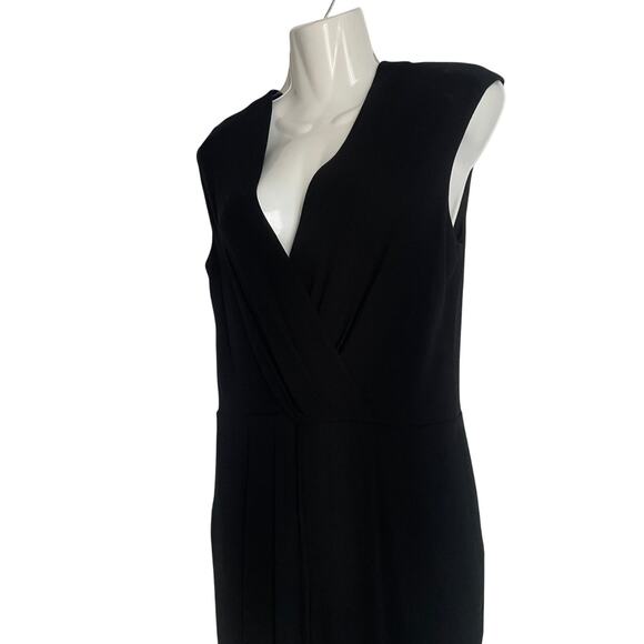 Polo Ralph Lauren Black Classy Jumpsuit Cap Sleeve V-Neck Womens Size 2 - Picture 4 of 7